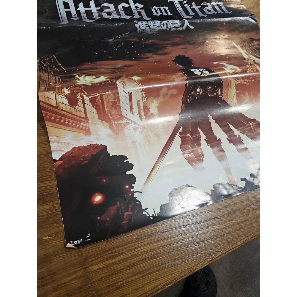 Attack On Titan Eren Yeager Colossal Anime Poster 22x34 Trends Funimation Color - Picture 5 of 9
